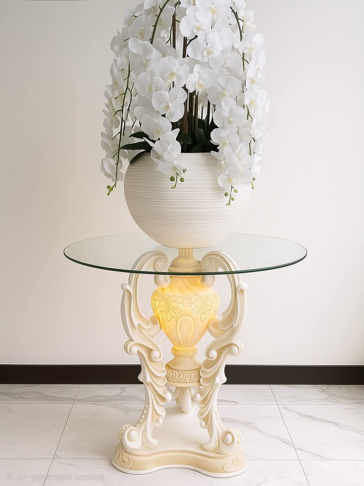 Baroque style light table