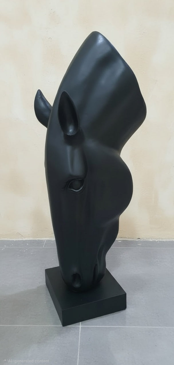 Modern Abstract Horse Head Sculpture