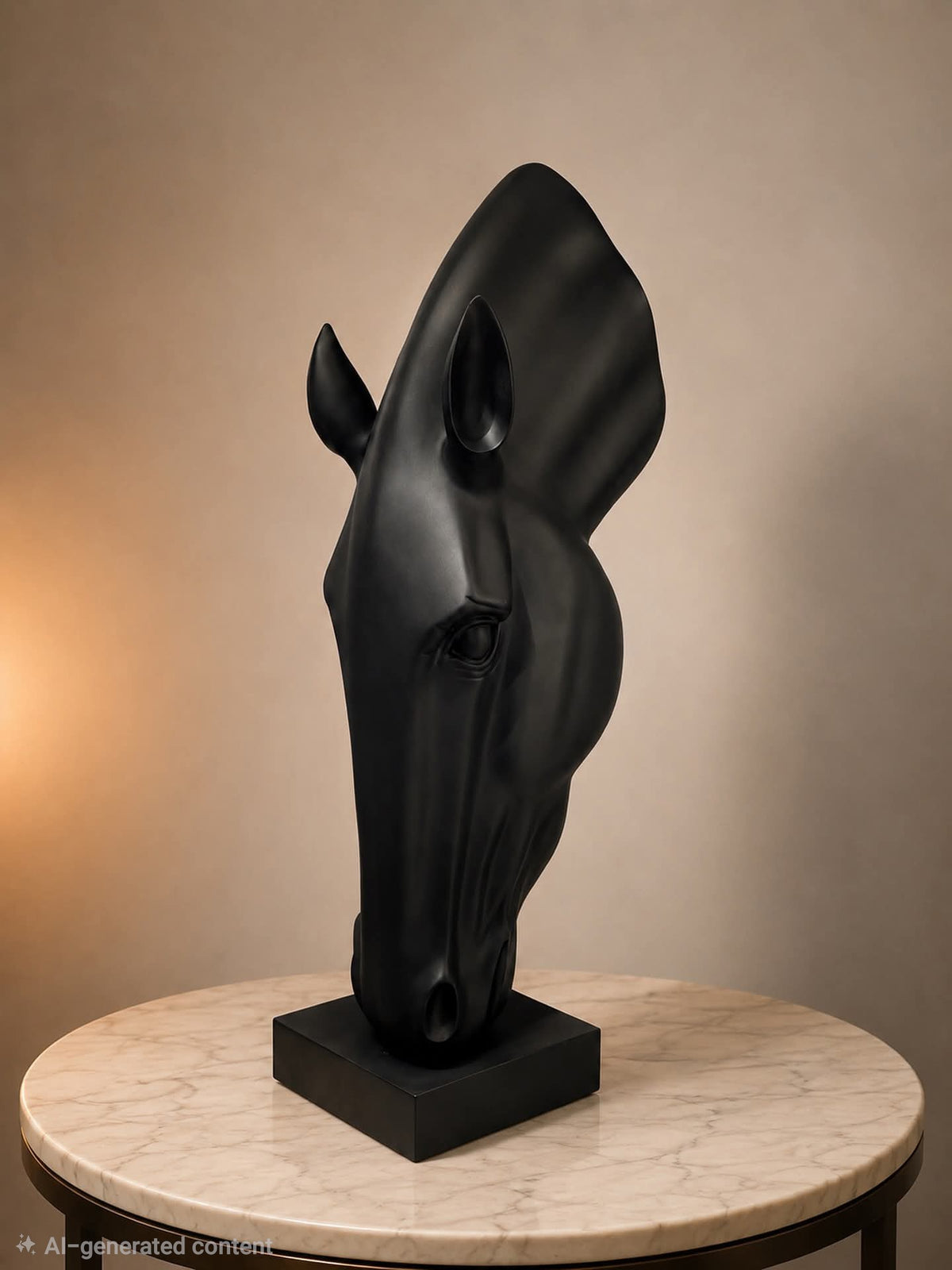 Modern Abstract Horse Head Sculpture
