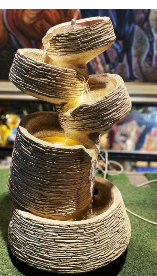 5 Tier Cascading indoor Spiral Fountain