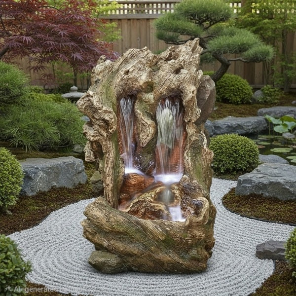 Tree-Trunk Cascading Waterfall Fountain 🌿💦