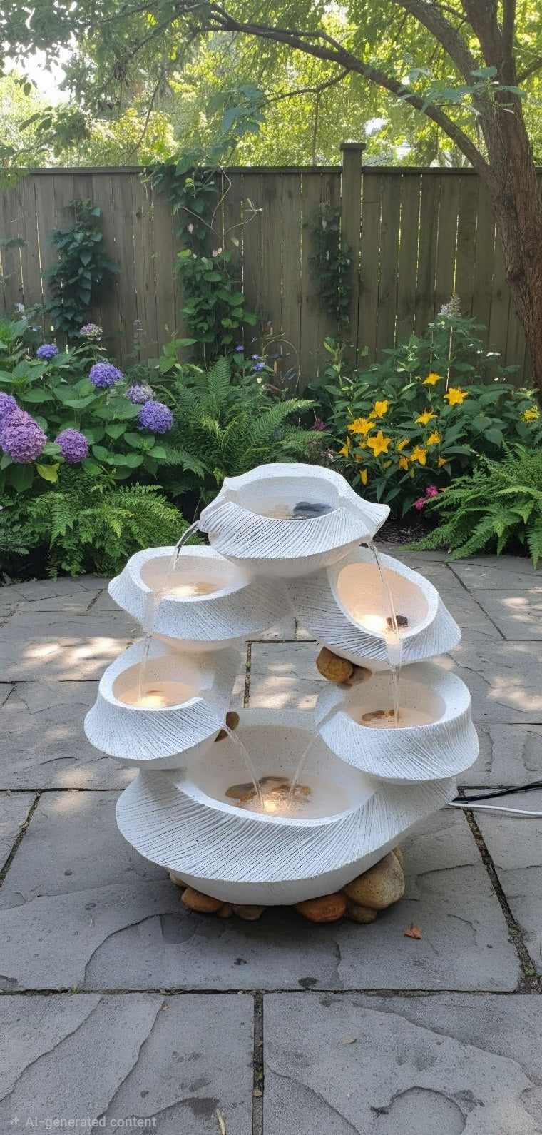 Mayi Multi - Bowl Stone Water Fountain