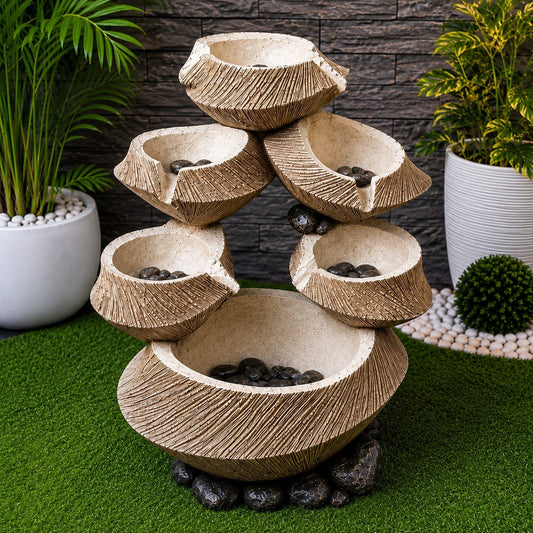 Mayi Multi - Bowl Stone Water Fountain