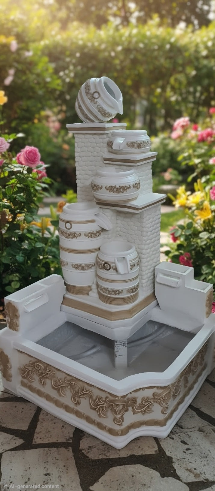 Elegant Multi-Tier Royal Water Fountain