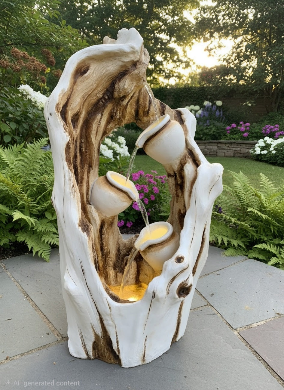 Hollow tree-trunk design Fountain