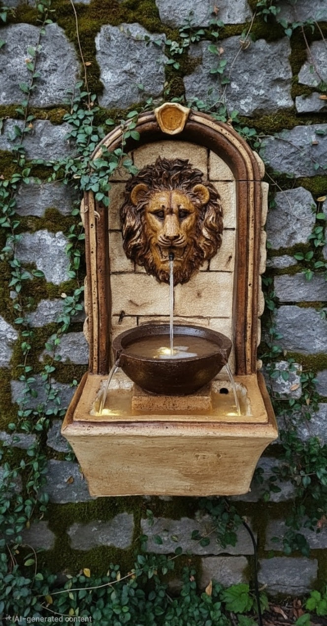 Lion Head Wall Fountain