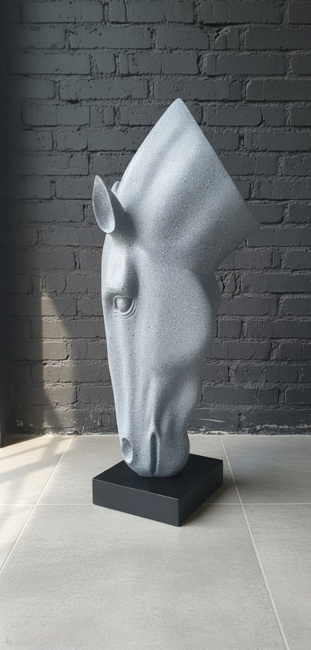 Modern Abstract Horse Head Sculpture
