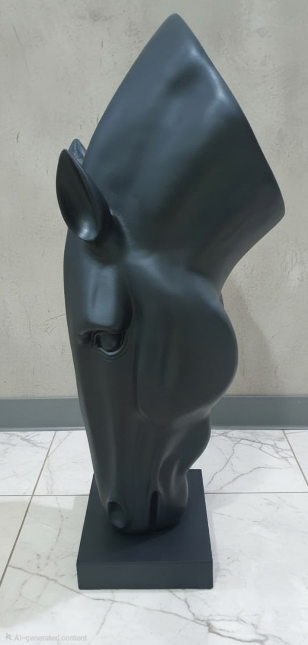 Modern Abstract Horse Head Sculpture