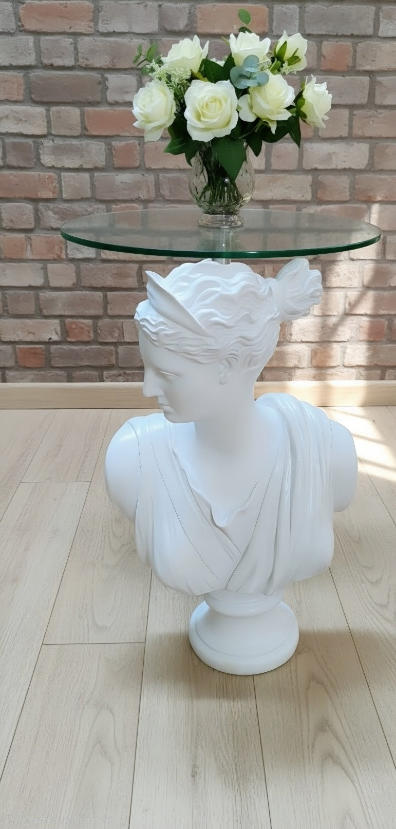 Roman-Style Bust Display Table
