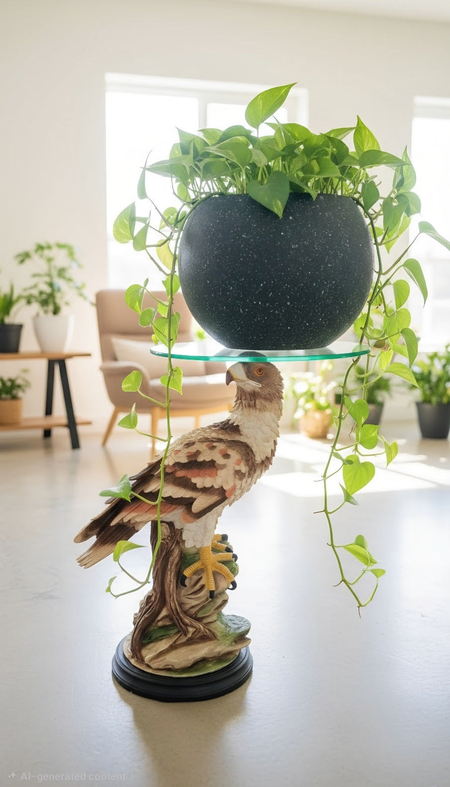 Eagle Perch Glass Table