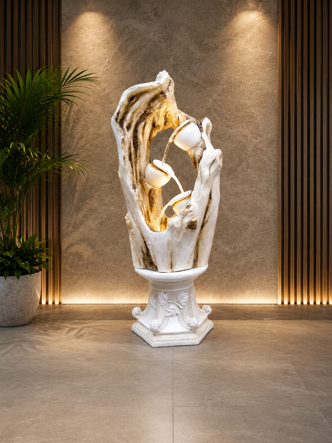 Hollow tree-trunk design Fountain