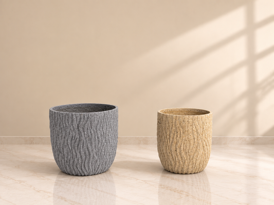 Decorative cylindrical pots