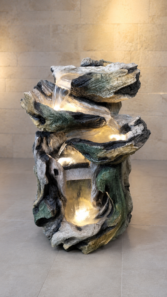 Rustic Rock Cascade Fountain