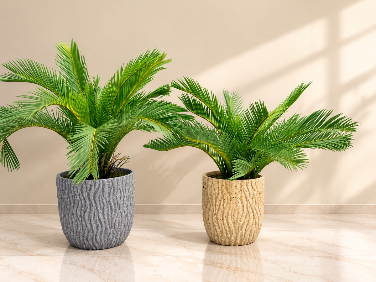 Decorative cylindrical pots