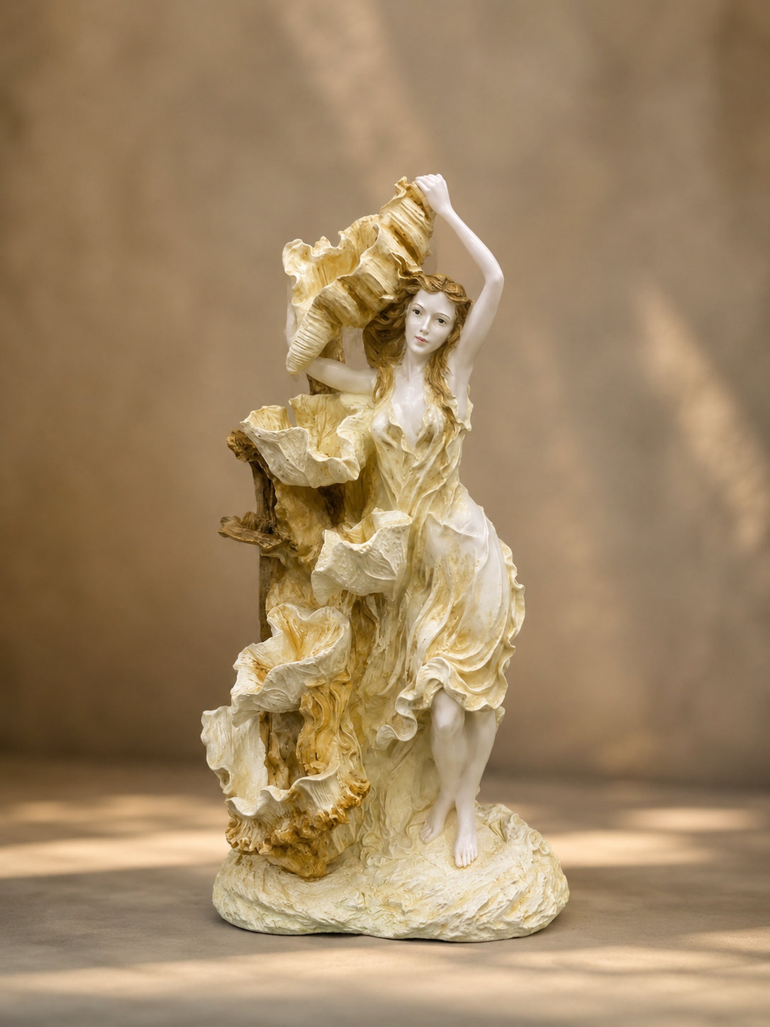 Elegant Seashell Lady Fountain