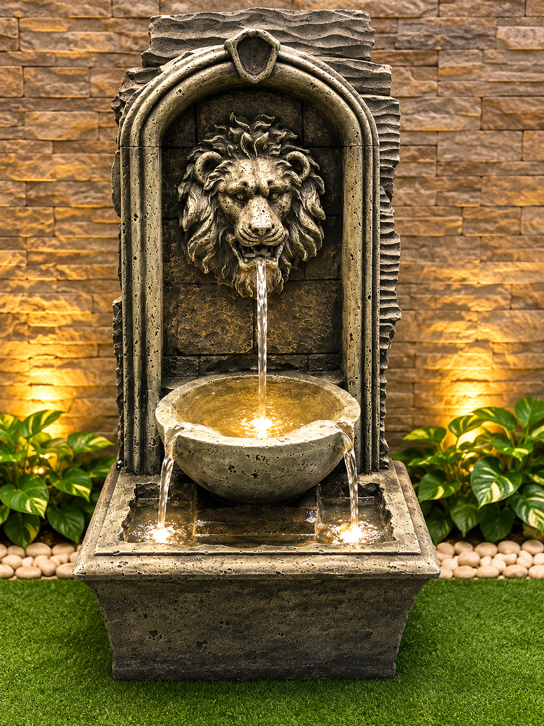 Lion Head Wall Fountain