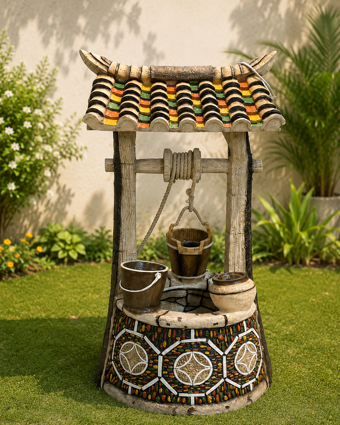 Traditional well fountain