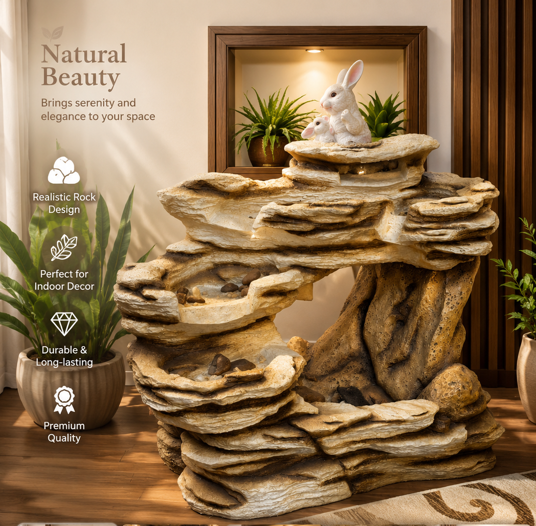 Rustic Rock-Ledge Water Fountain