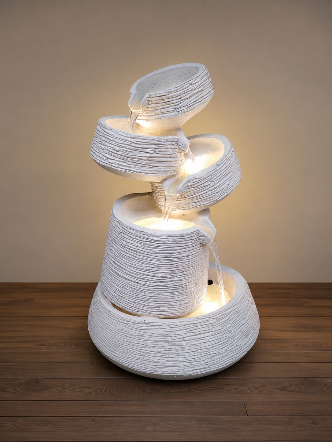 5 Tier Cascading indoor Spiral Fountain