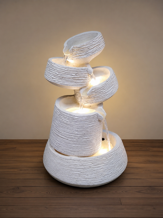 5 Tier Cascading indoor Spiral Fountain