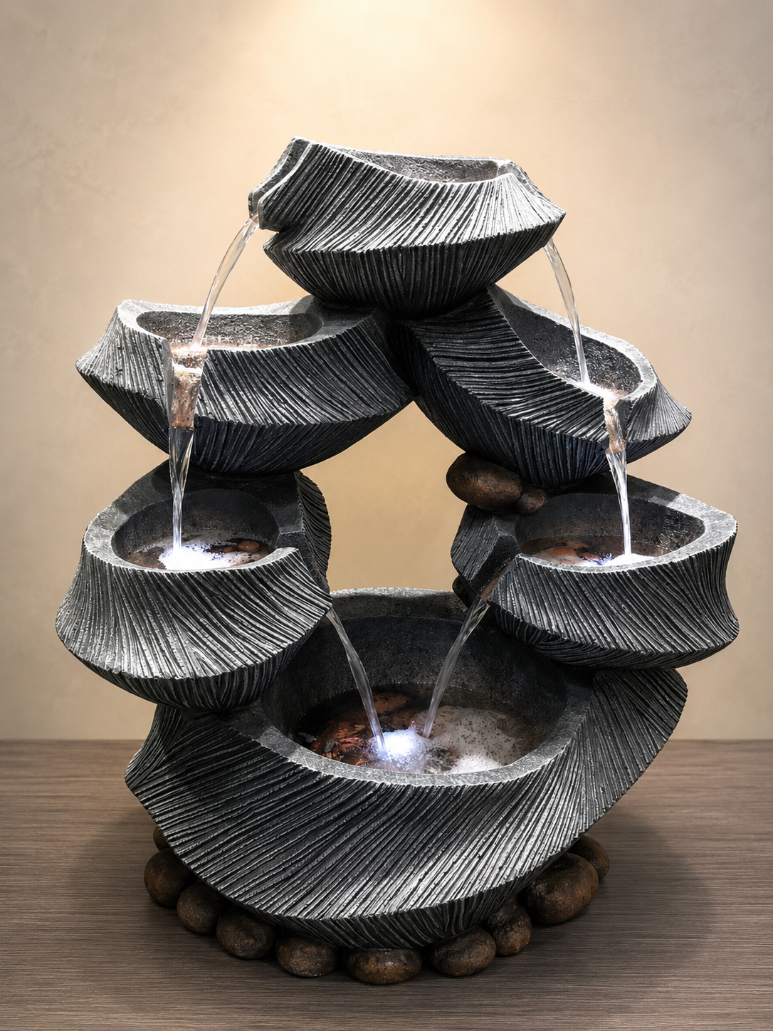 Mayi Multi - Bowl Stone Water Fountain