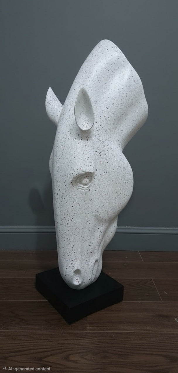 Modern Abstract Horse Head Sculpture