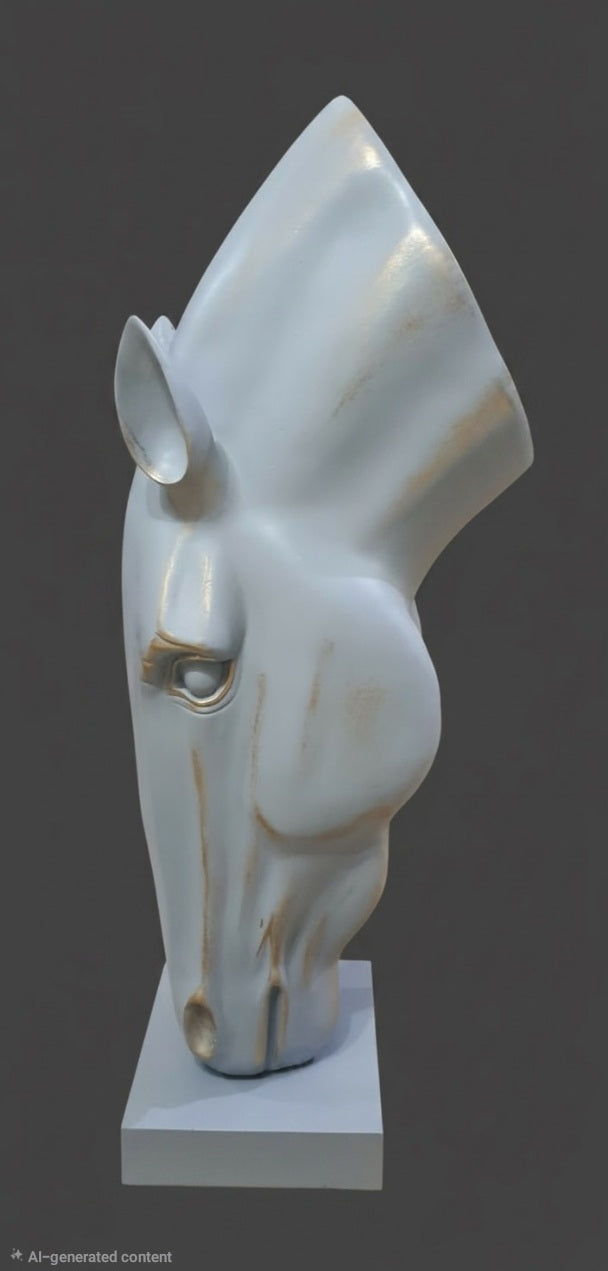 Modern Abstract Horse Head Sculpture