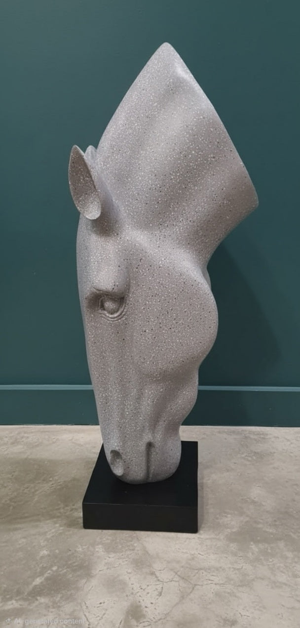 Modern Abstract Horse Head Sculpture