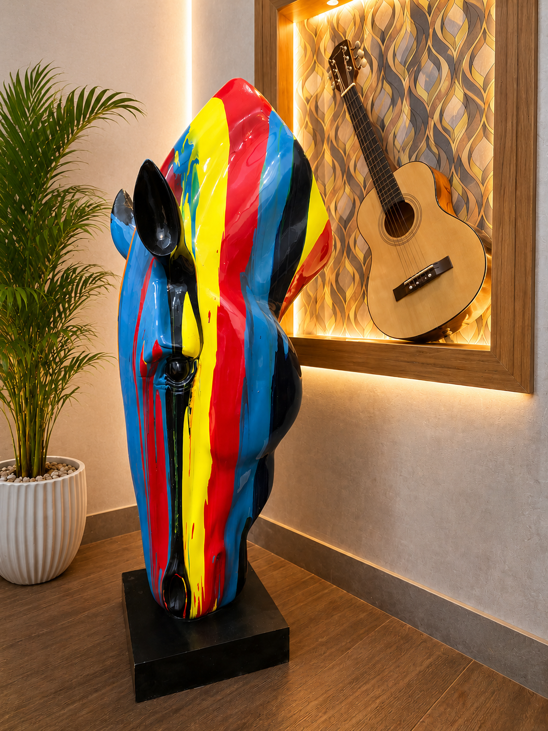 Modern Abstract Horse Head Sculpture